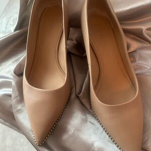 Coach Tan Heels Classic Pointed-Toe Pumps